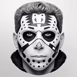 a man in a mask and some piercings