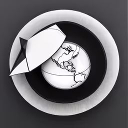 a decorative silver object sitting on top of a black plate