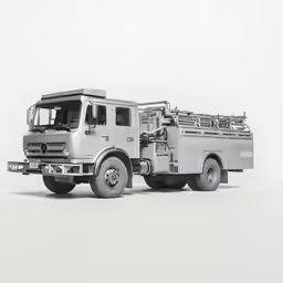 a black and white image of a large truck
