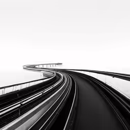 view of the highway in a straight angle
