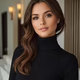 a beautiful young woman with brown hair