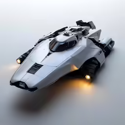 a large car is glowing from the lights