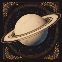 the saturn with four rings is depicted in this astronomical illustration