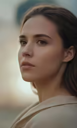 a woman looking at something in the distance