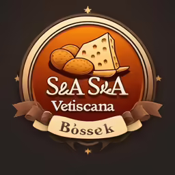 a brown sticker that reads sea sa vetisana bossek