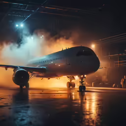 the airplane is getting ready to leave the airport