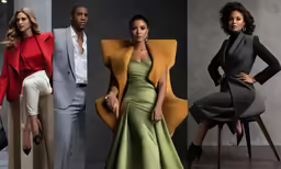 women and men in formal wear for business wear