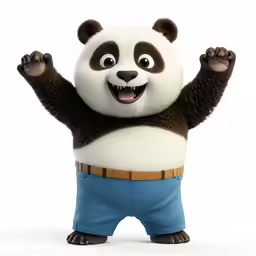 a very cute and large furry animal waving