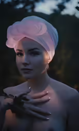 an image of a naked woman with an object in her head
