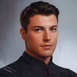 a very close up view of a man with a nice shirt
