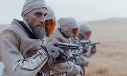 an image of soldiers in action with guns