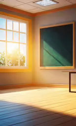 an empty room with windows and a television in it