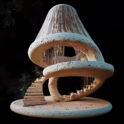 a tall structure that looks like it is made out of wood