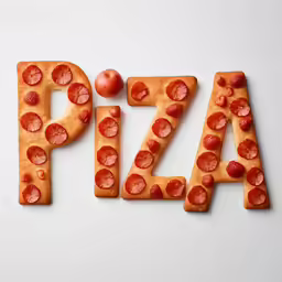 a piece of cake with pizza toppings around it