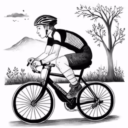 a person riding on the back of a bike
