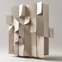 a piece of art made out of many pieces of paper