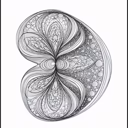 an intricate black and white drawing of circles