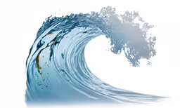 the blue ocean wave is making a big splash