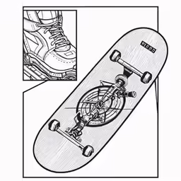 the diagram for a skateboard in an instruction book