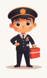 a little kid in a police uniform