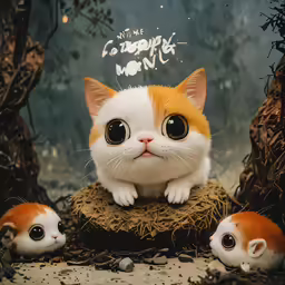 an image of some animals and cats that have been grouped together