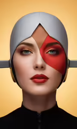 a person that has two halves on their face