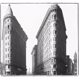 old buildings line the streets in new york city