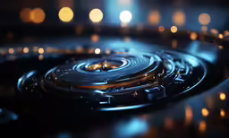 a circular object made out of metallic