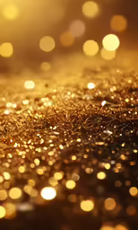 glittery golden and gold lights shine on the ground