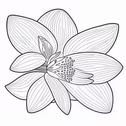 a flower drawing on paper with a line,a flower with an unusual flower outline,flower coloring pages az flowers coloring pages az printable,a single white flower on top of a white background,a flower with leaves and flowers inside it