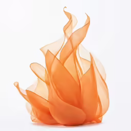an orange flame with very long flames on it