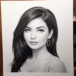 an illustrated picture of a woman wearing earrings