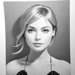 a woman posing in a black and white photo