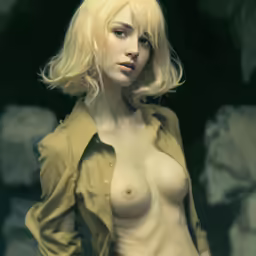 a very pretty blonde with big boo in the dark