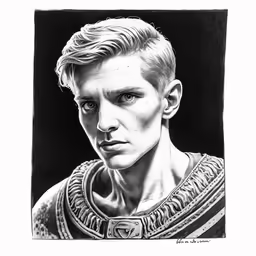 a drawing of the doctor in pencil