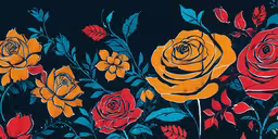 a bunch of roses on a black background,colorful flowers are shown against a black background