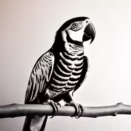 a parrot perched on top of a wooden branch