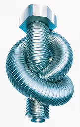 a blue duct venting device in the air