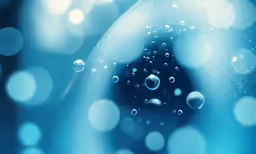 a macro image of the inside of water bubbles