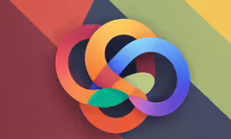 colorful geometric shapes with an abstract background,a painting of different shapes on a colorful surface