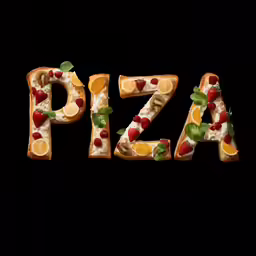 a word made up of fruit and pizza letters