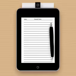 a clipboard that has been attached to it