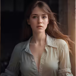 a young woman is photographed from behind in the sun