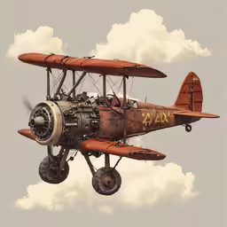 an old war plane flying through the sky
