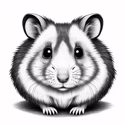 a pencil drawing of a rodent