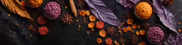 autumnal fabric with several different colored flowers on it
