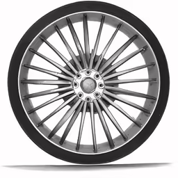 a chrome wheels on a white background