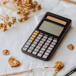 an old calculator that has been used to produce seeds