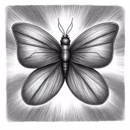 black and white photograph of a butterfly