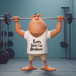 the sumo wrestler in the image has an expression that says keep busy our workout